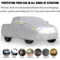 Pickup Truck Cover Waterproof Silver with Reflective Strip Universal