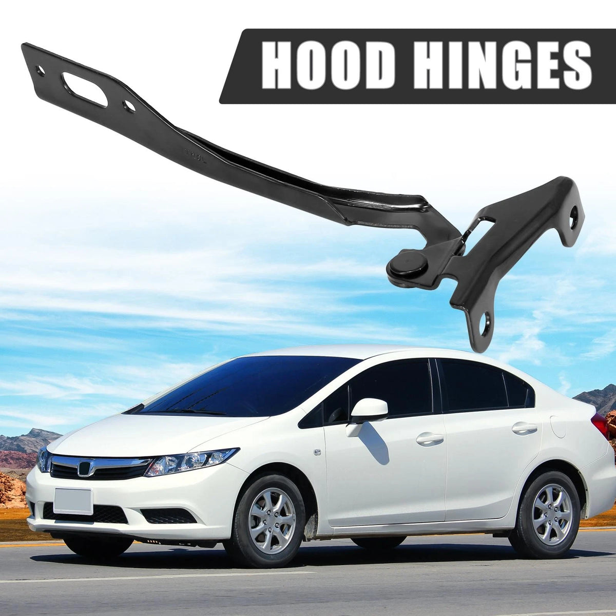 Hood Hinges Left Right Set for Honda Civic (2012–2015)