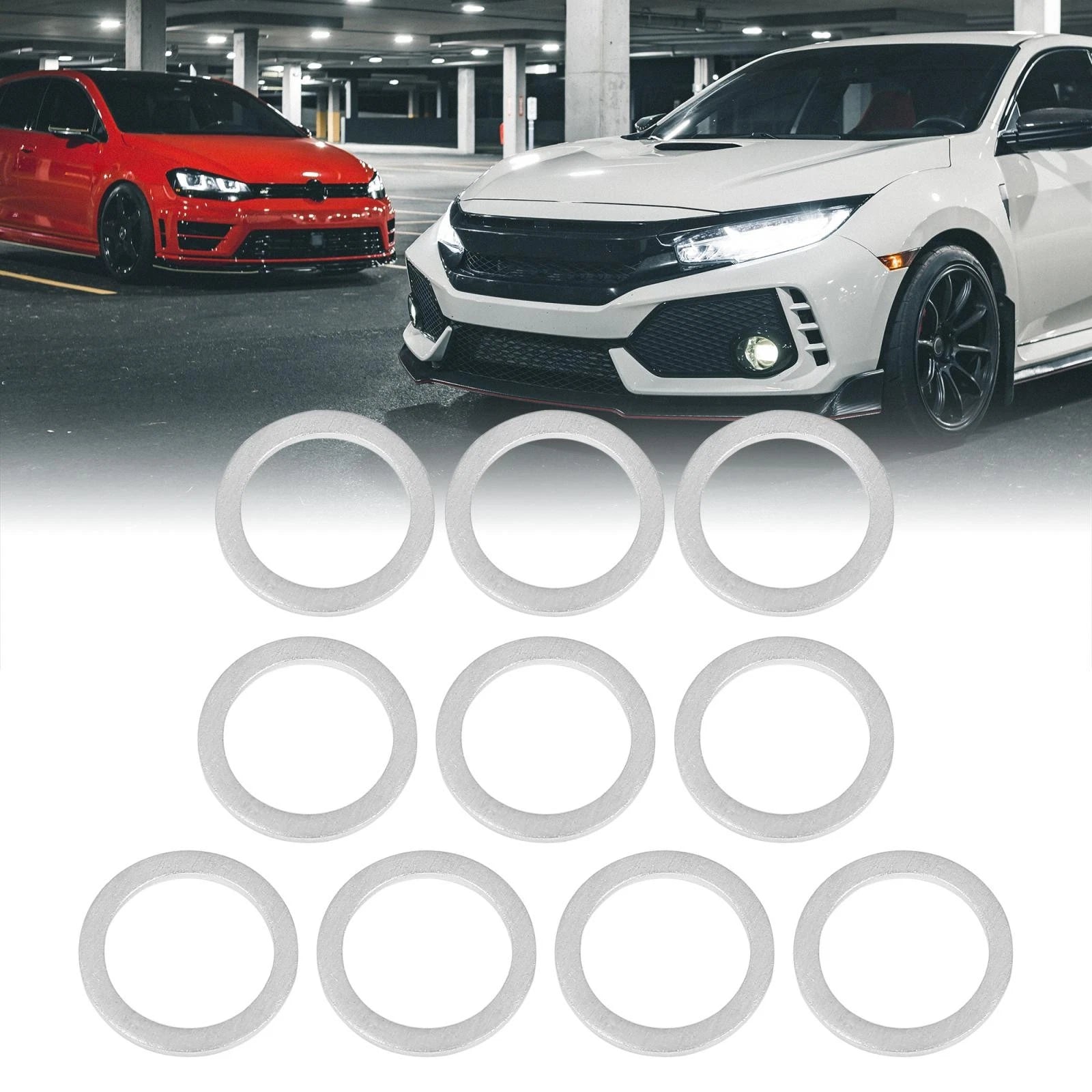 10pc Oil Drain Plug Gaskets Replacement for Toyota (90430-18008) (2000–2024)