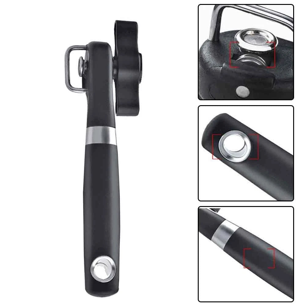 Stainless Steel Can Opener for Easy Lid Replacement