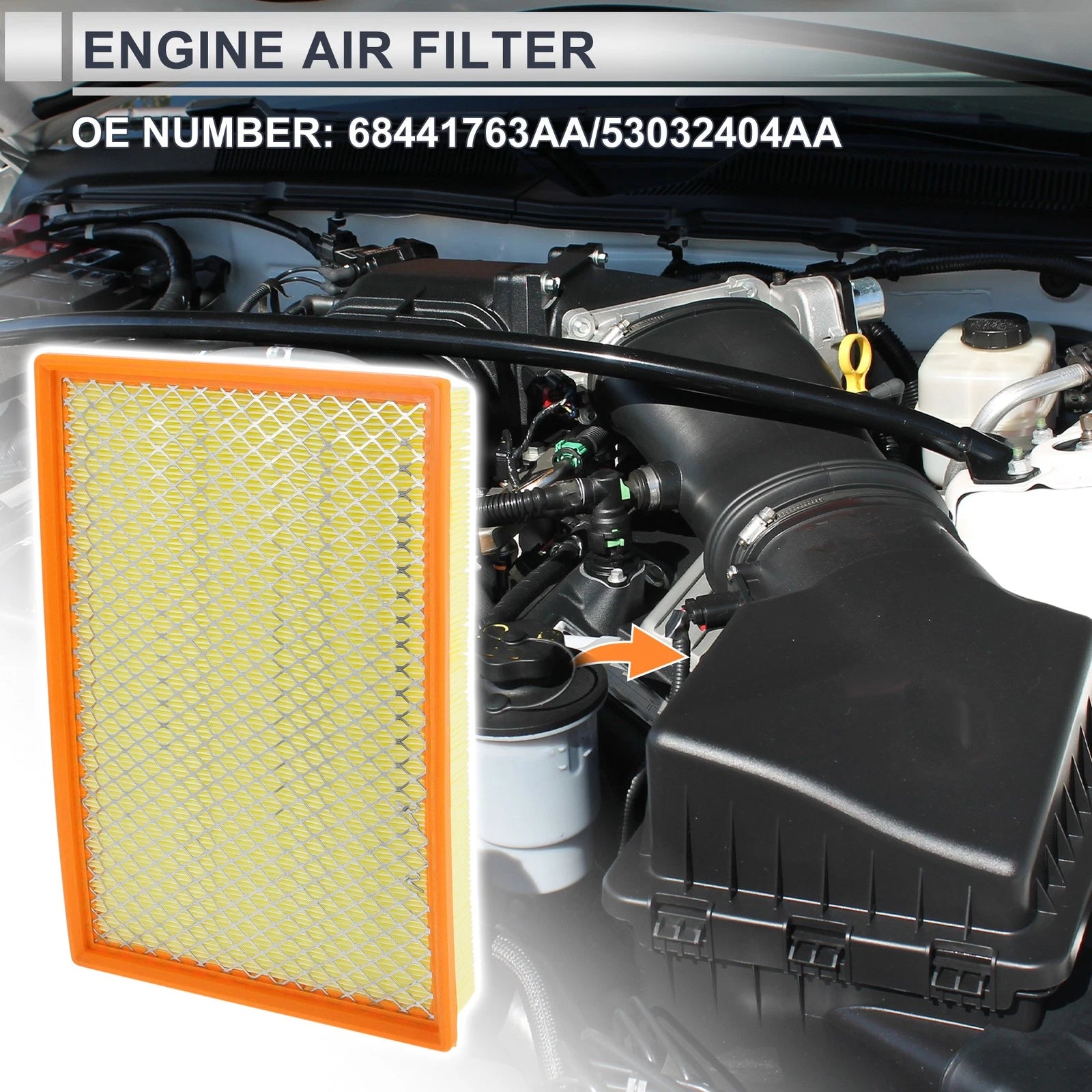 Engine Air Filter Replacement for Dodge Ram 1500 (2011–2020)