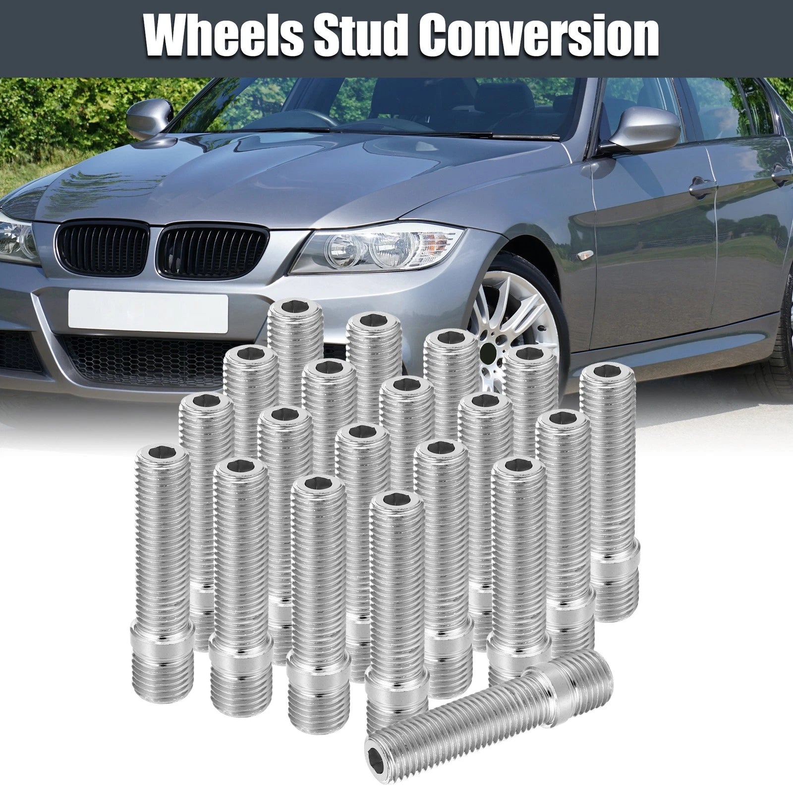 Wheel Studs Replacement 58mm M14x1.5 to M12x1.5 for Audi (2000–2025)
