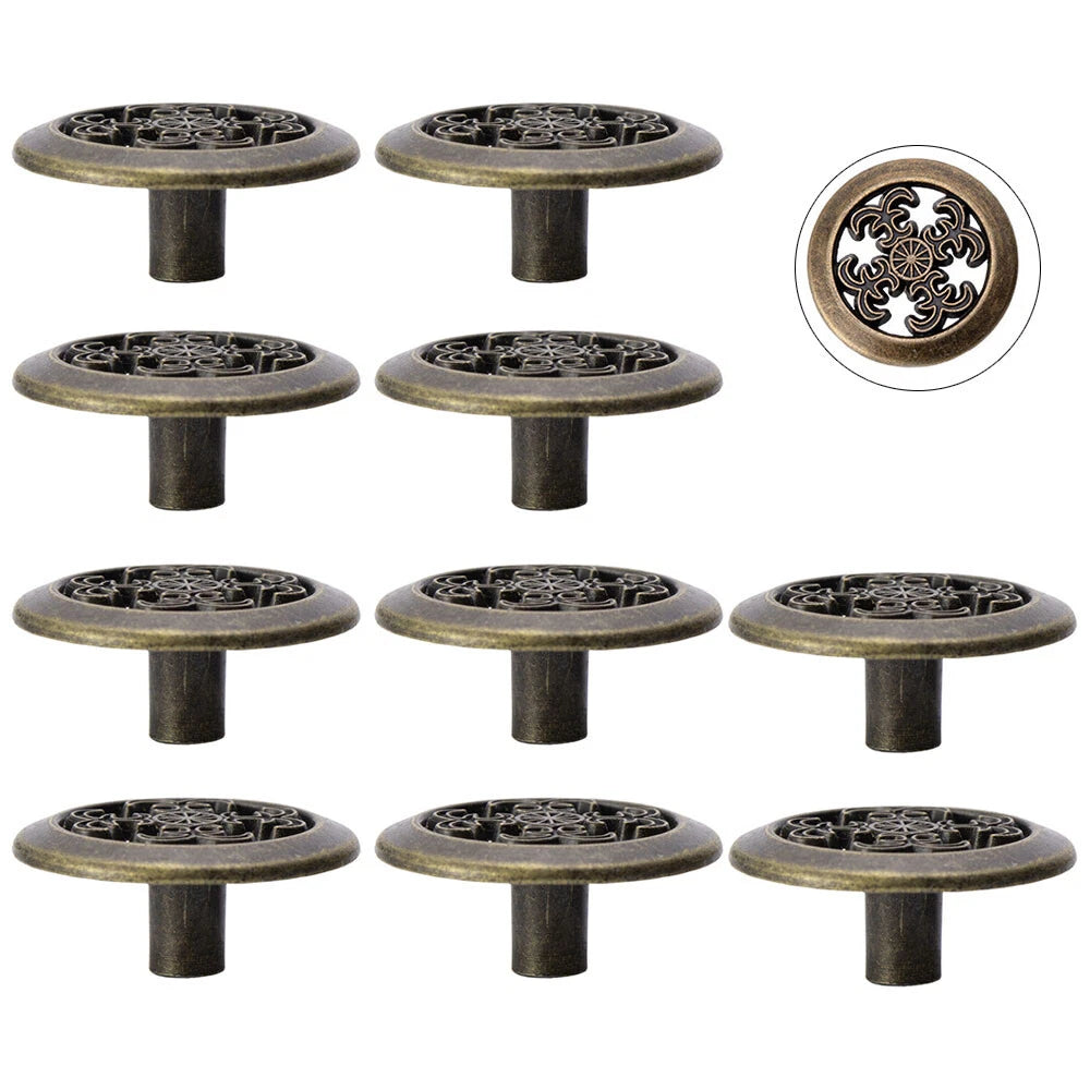 10Pcs Antique Pull Door Knob Cabine Pulls Drawer Cupboard Pull Handle Hardware
