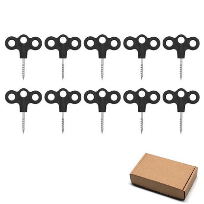 3-Prong Stainless Steel Glow Tent Stakes for Quick Setup and Stability
