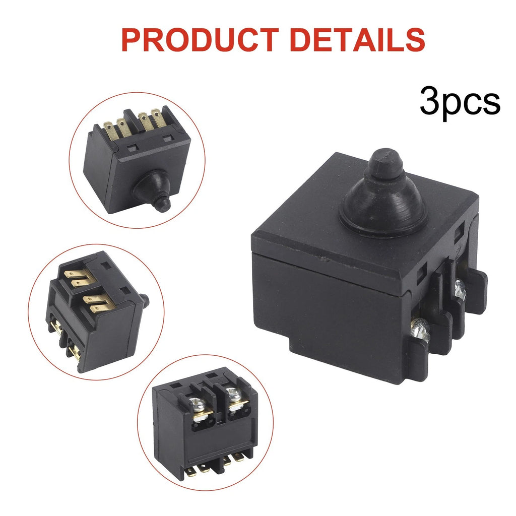 3PC Push Button Switch Replacement for GWS6100 Angle Grinder