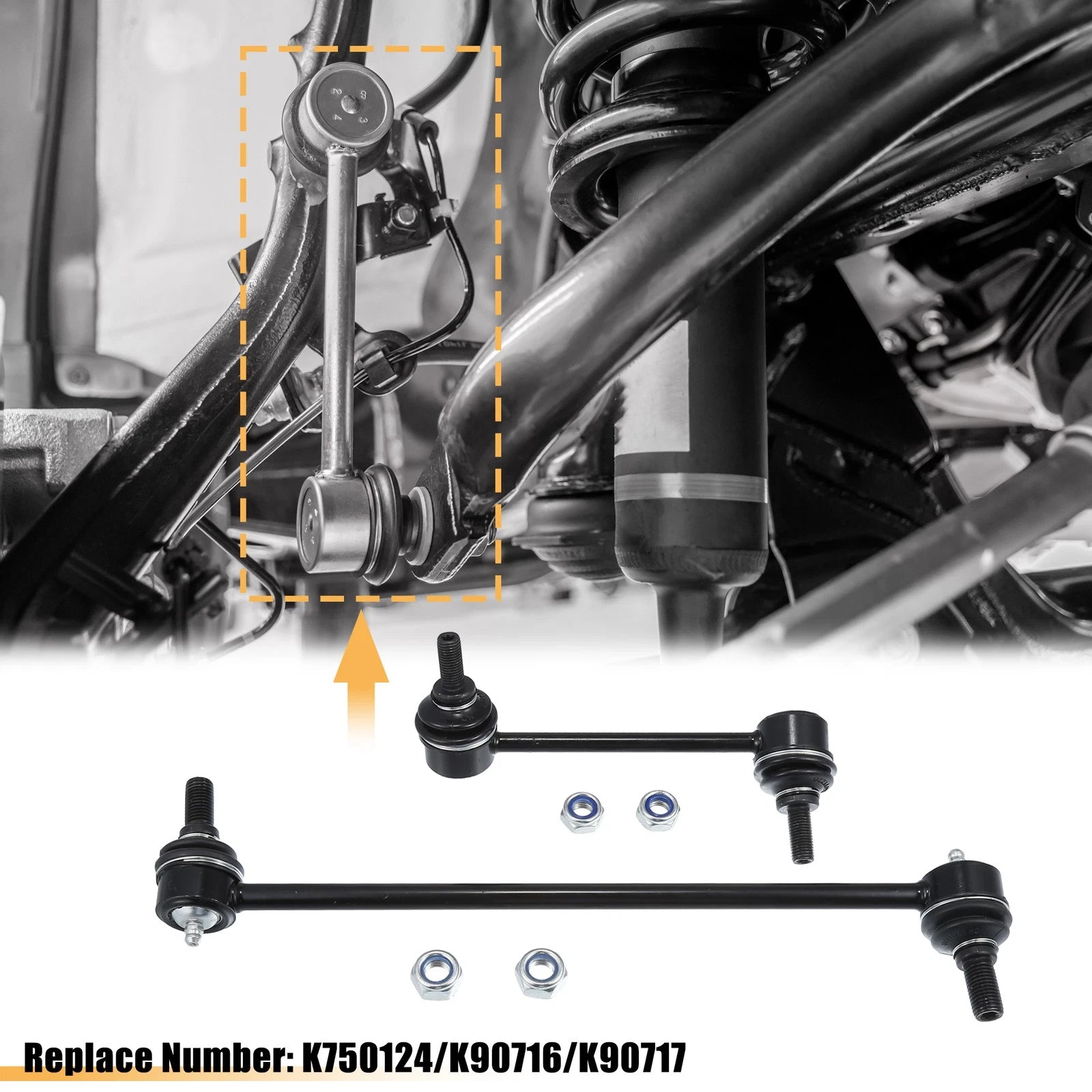 Sway Bar Links Front Rear Heavy Duty 4 Pieces for Acura MDX (2006–2013)
