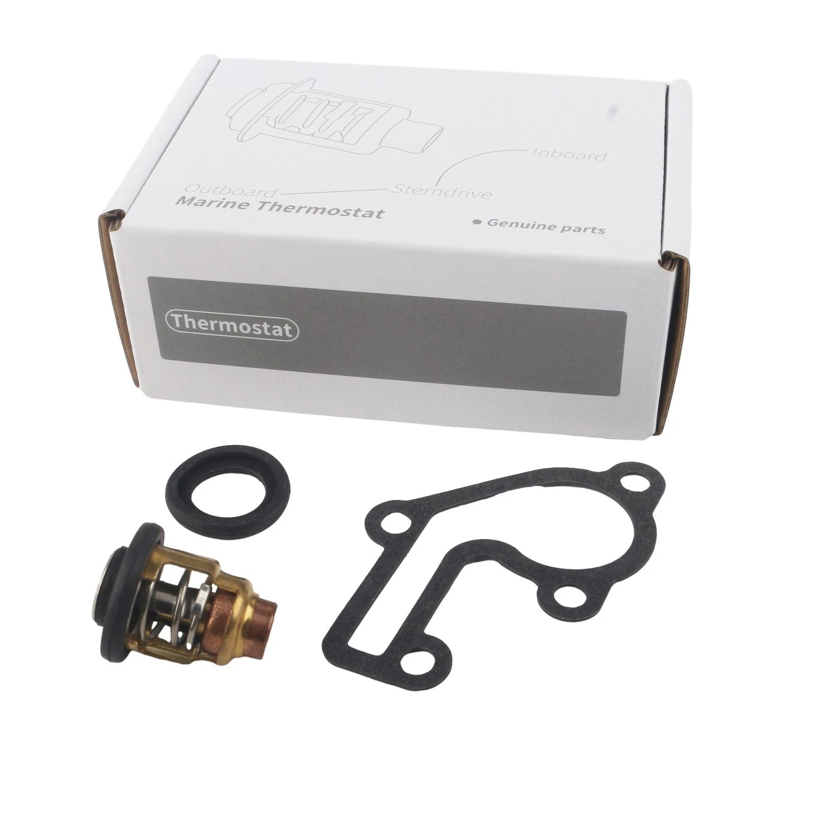 Thermostat with Cover Gasket Kit for Yamaha Outboard 9.9 15 HP (2-Stroke)
