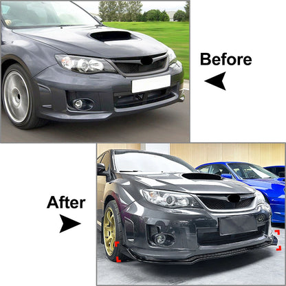 Front Bumper Spoiler Splitter Lip for Subaru Impreza WRX STI (2011–2014) Gloss Black