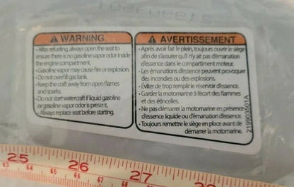 Fuel Vapor Warning Sticker for Yamaha Kawasaki Waverunner (Jet Ski)