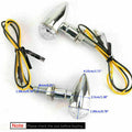 Chrome Mini Bullet Spherical Turn Signal Indicator Light for Universal (CR Len T9)