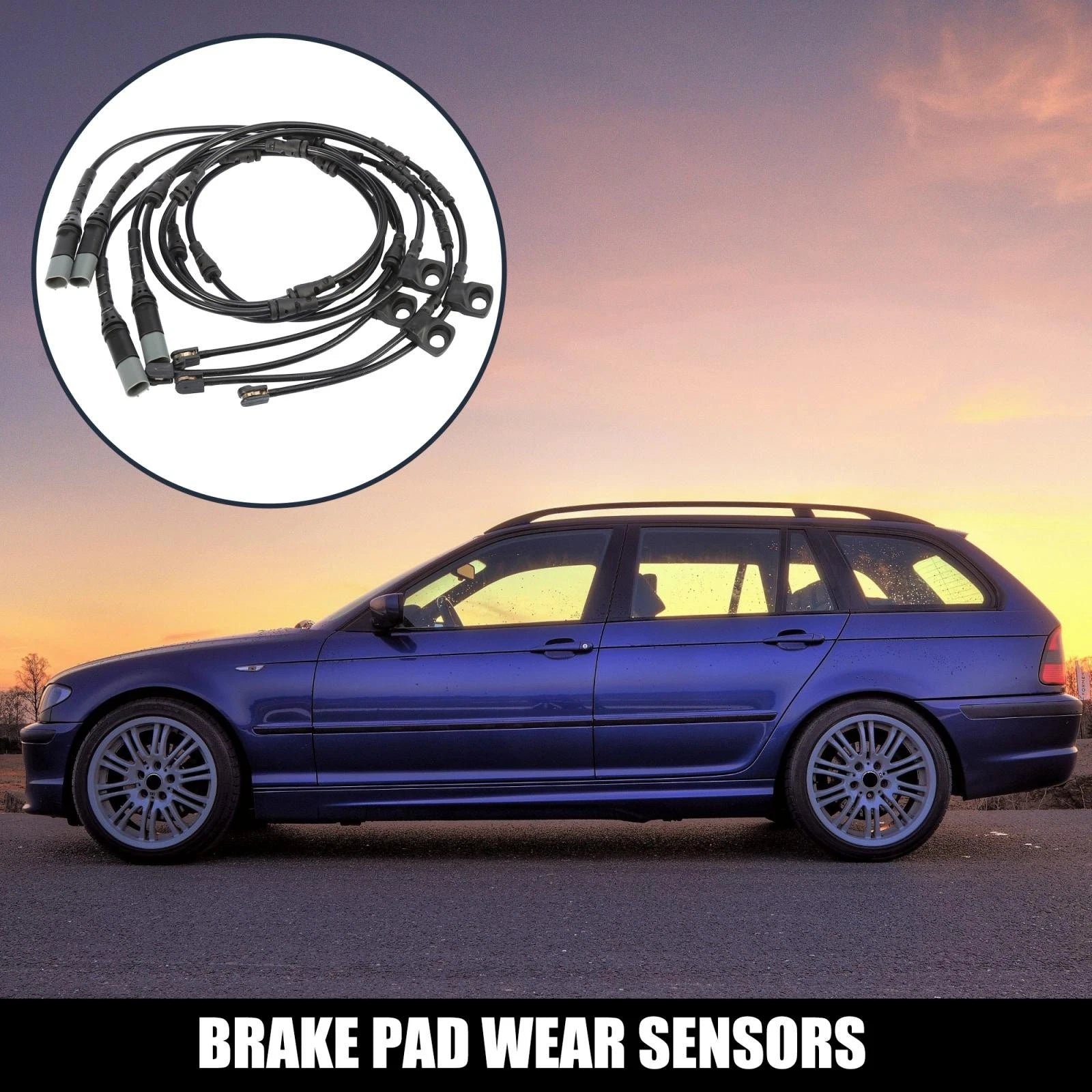 4pcs Front Brake Pads with Electronic Wear Sensor for BMW X5 (2011–2016)