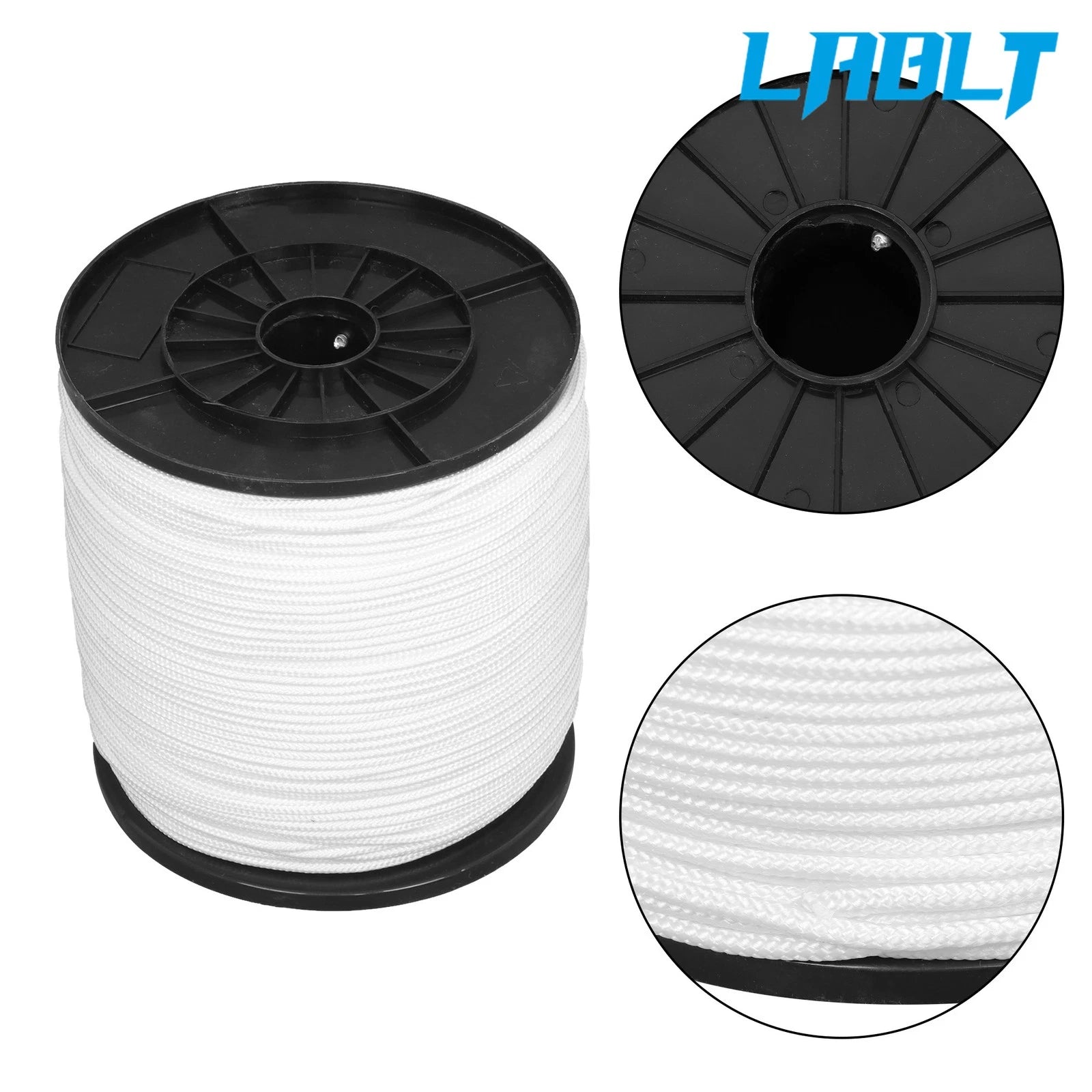 3/16 Inch Nylon Solid Braid Rope for Various Applications (1000ft)
