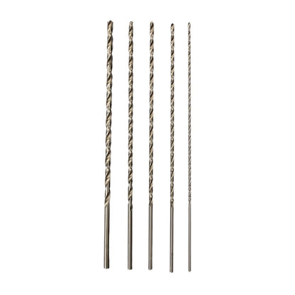 5 Pcs 2/3/3.5/4/5mm HSS Extra Long Drill Bits Set for Metal Drilling
