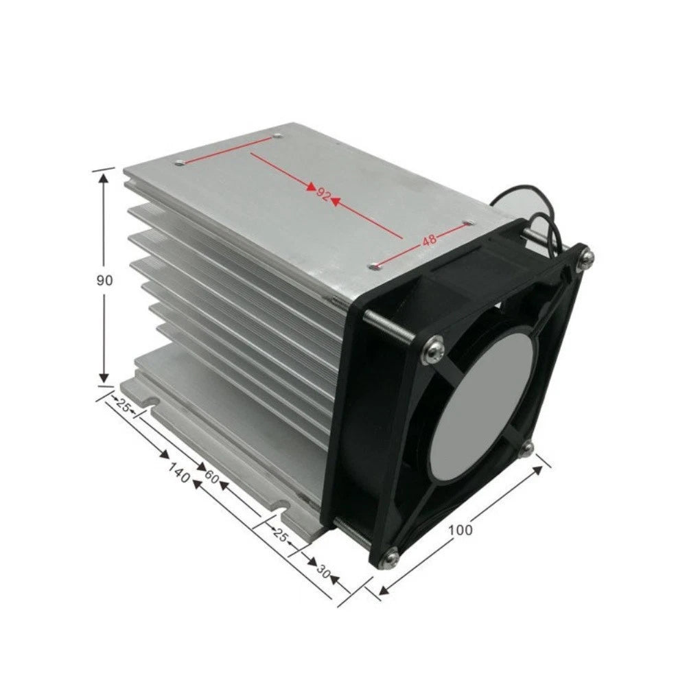 220V AC Heatsink with Fan for Three Phase Relay Control Systems