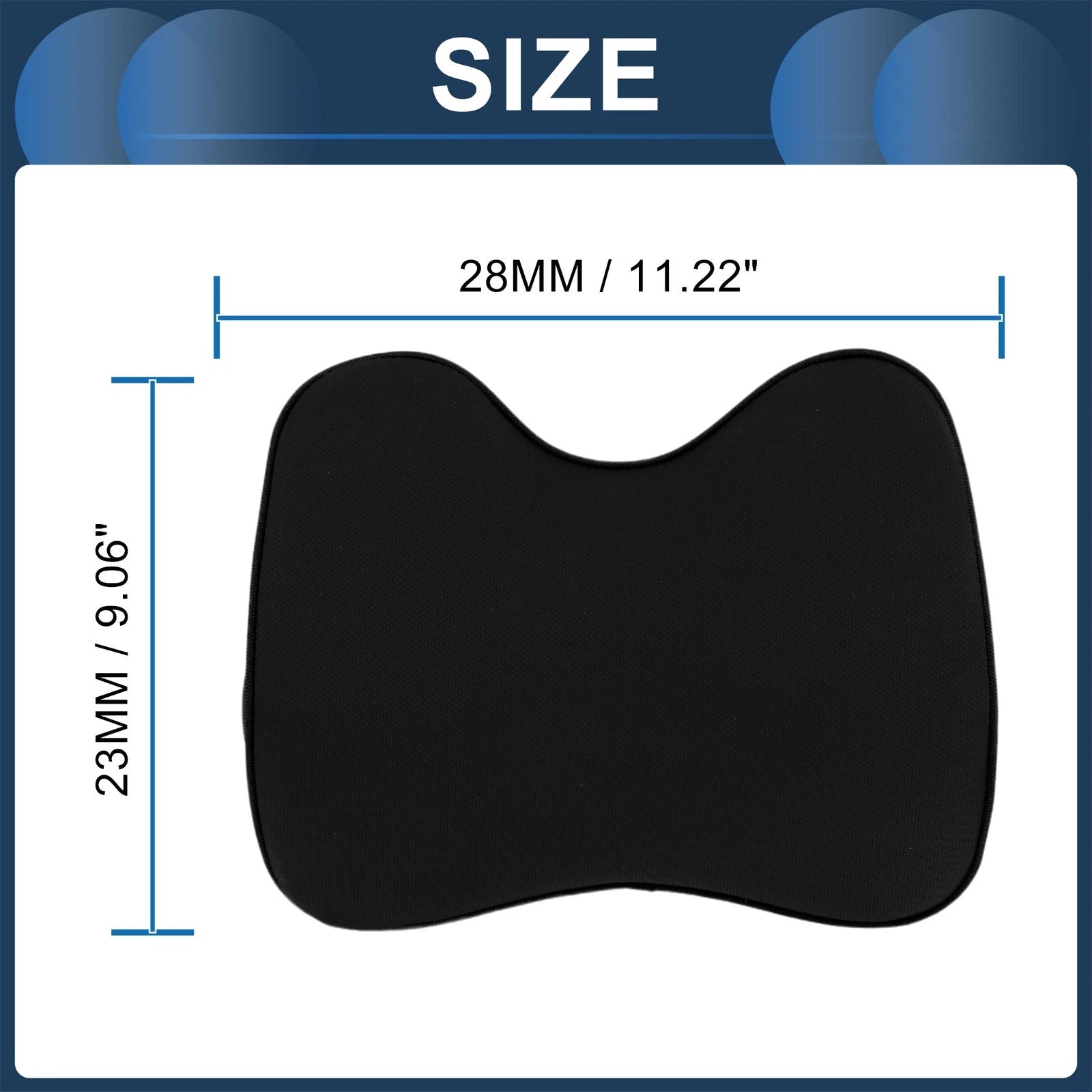 Memory Foam Neck Pillow for Universal Car Seat (1 Pc) - Black