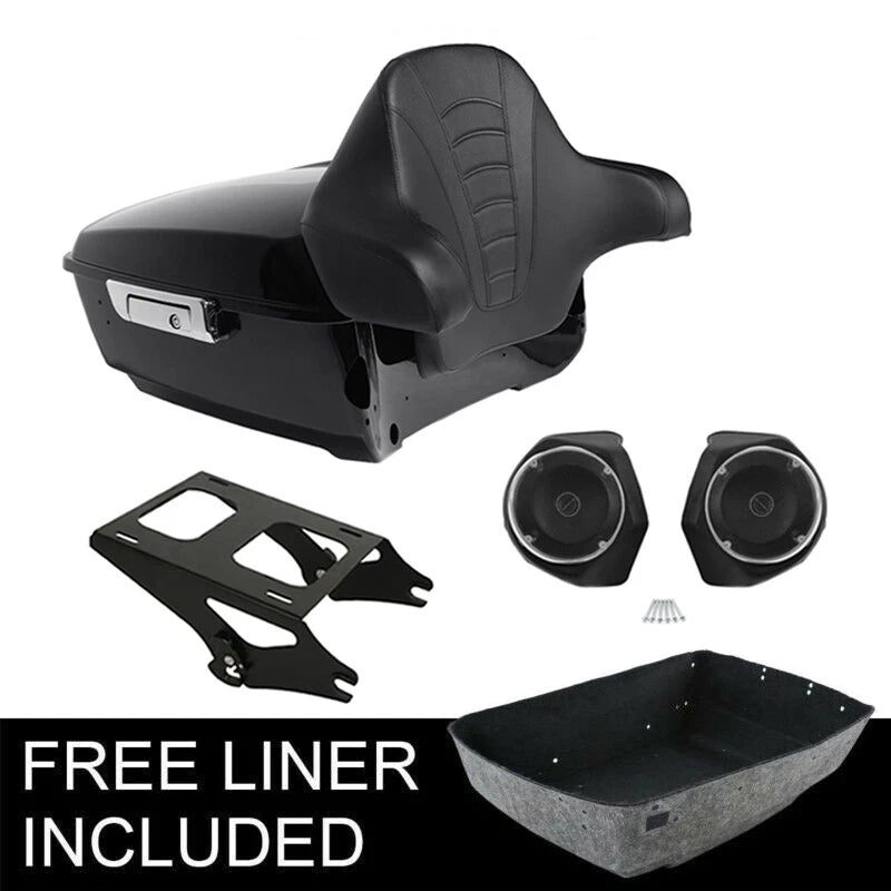 Trunk Backrest Speakers Mount Rack for Harley Street Glide (2014–2026)