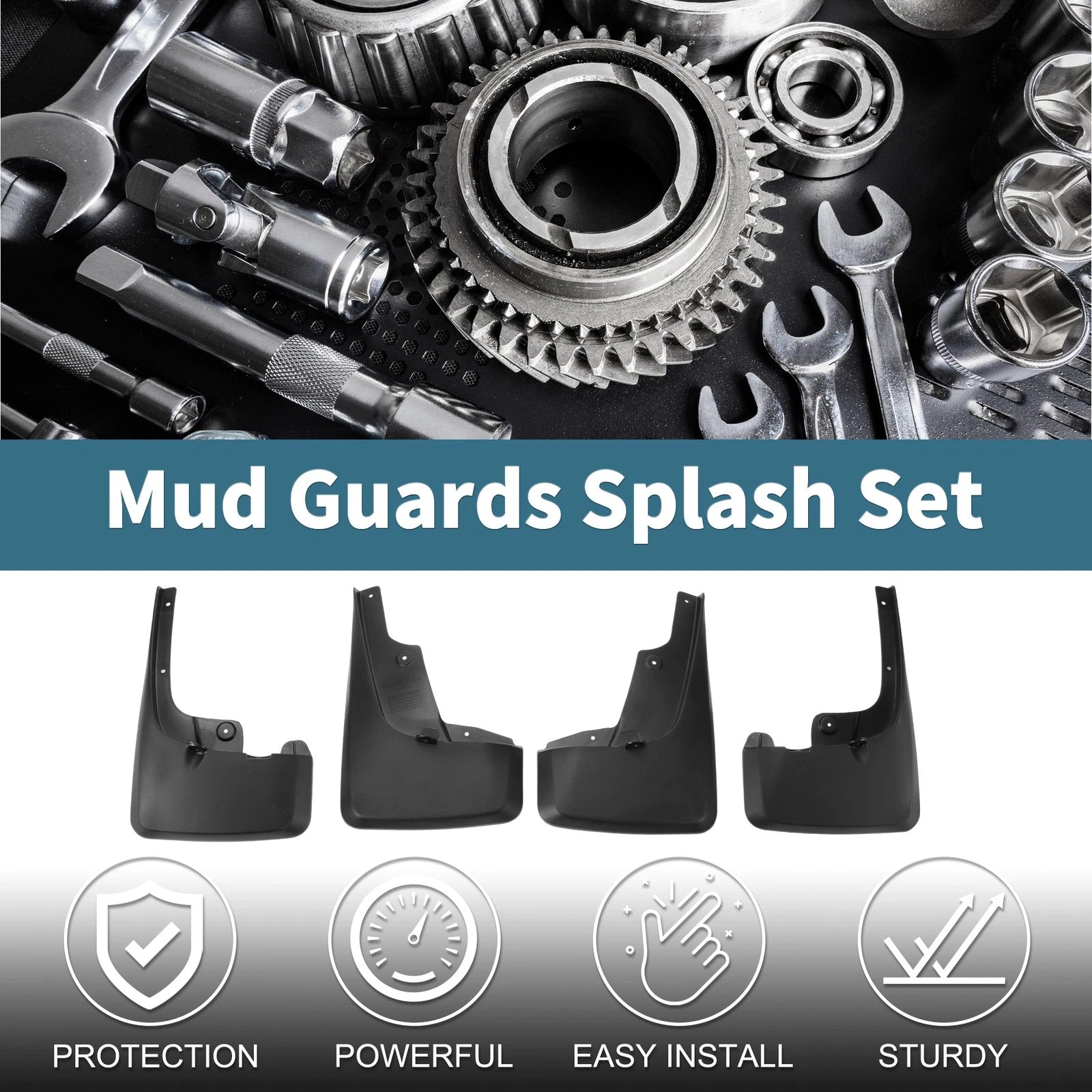 Mud Flaps Splash Guards 1Set Replacement for Toyota 4Runner (2012–2022)