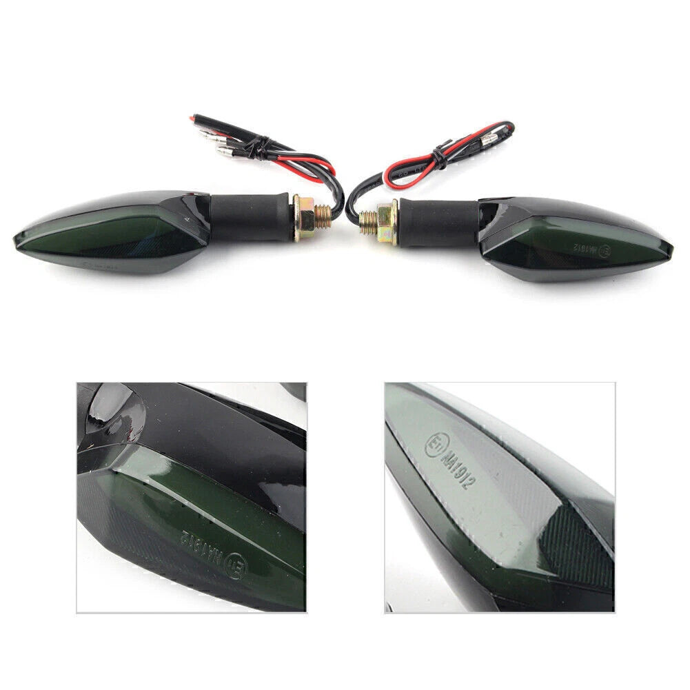 1 Pair LED Flash Turn Signal Lights for Universal Motorcycle (12V)