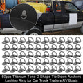 Tie Down Anchors D-Ring Kit for Car Truck Trailer (50 Pack) (Titanium)
