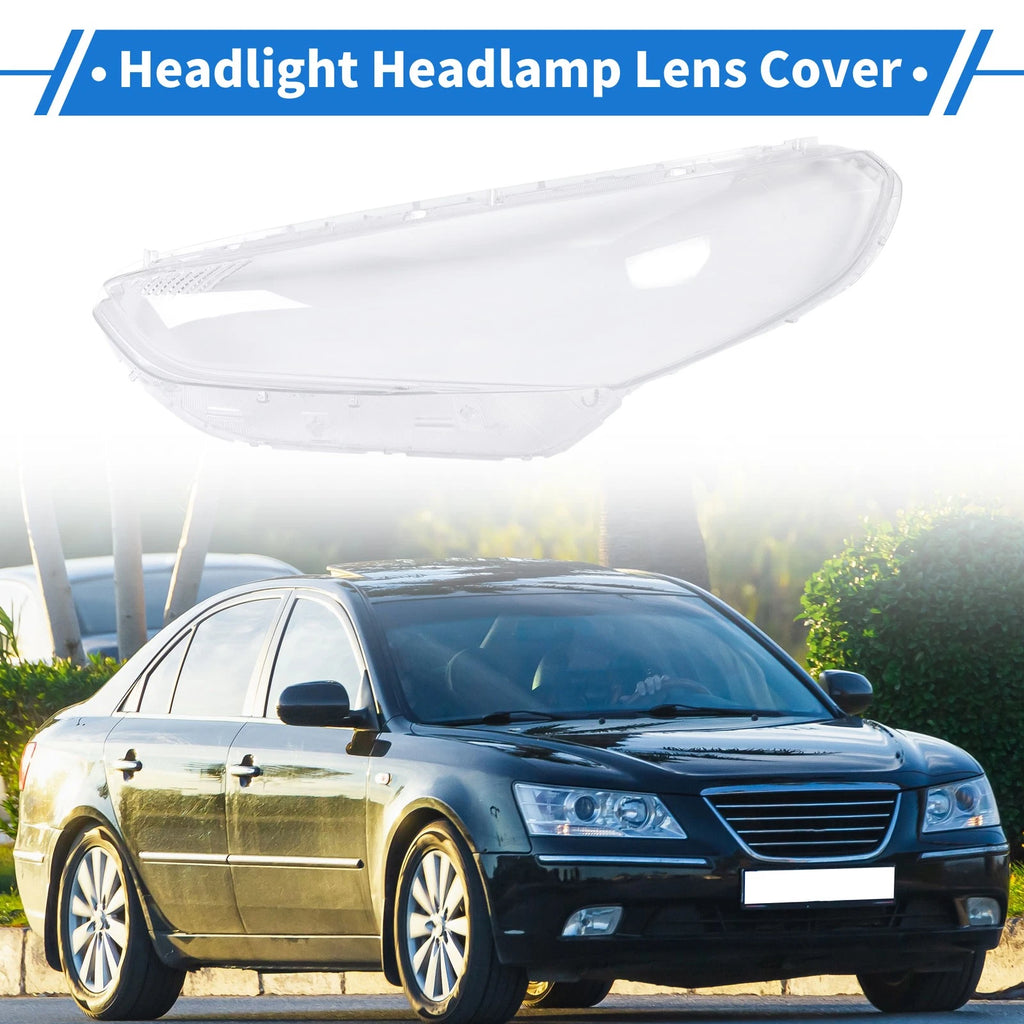 Headlight Lens Cover Front Left Replacement for Hyundai Sonata (2018–2019)