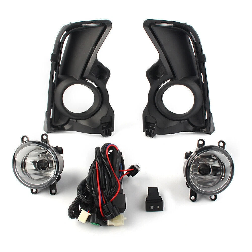 Front Bumper Fog Lights Kits Switch Wire Covers For 2017-2019 For Toyota Kluger