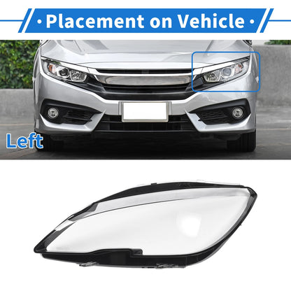 Headlight Lens Cover for Peugeot 408 (2014–2018) Clear Black