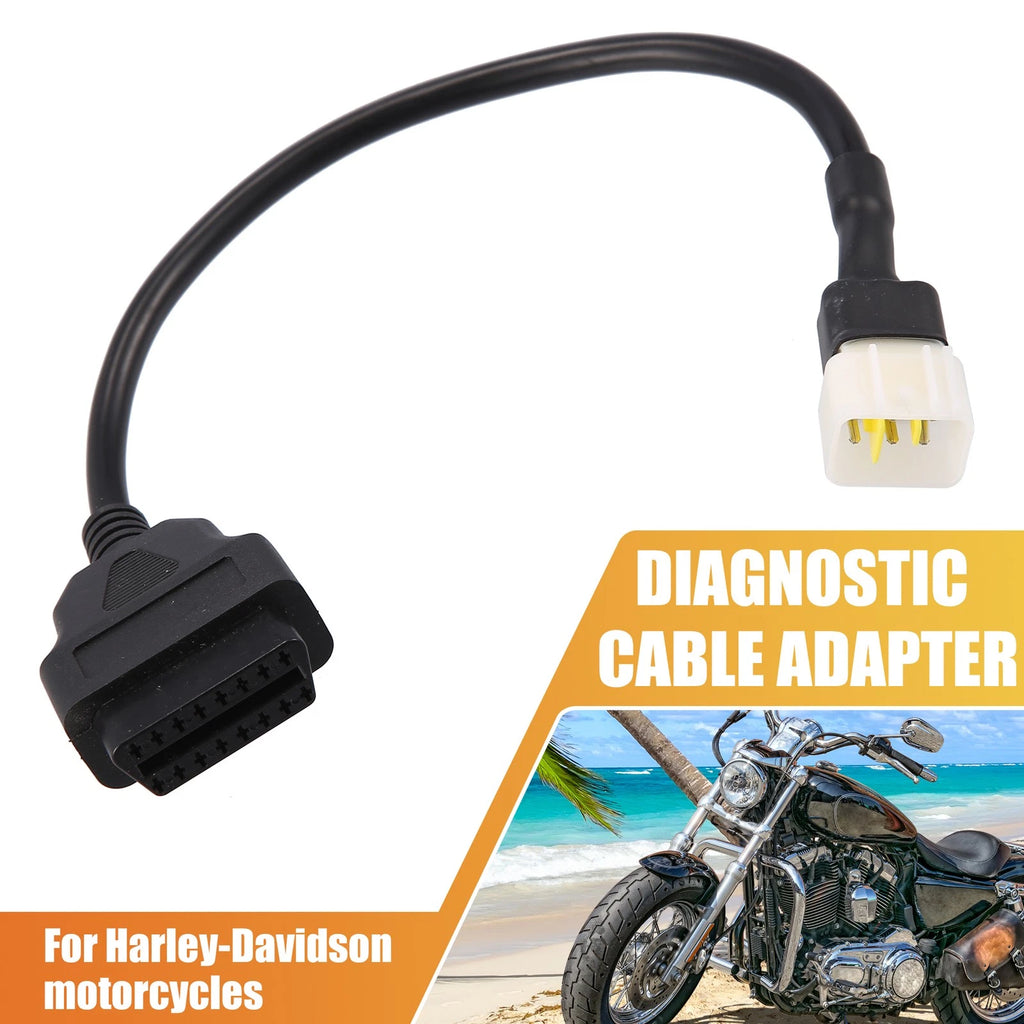 6 Pin OBDII Diagnostic Adapter Cable for Motorbike 2006–2026