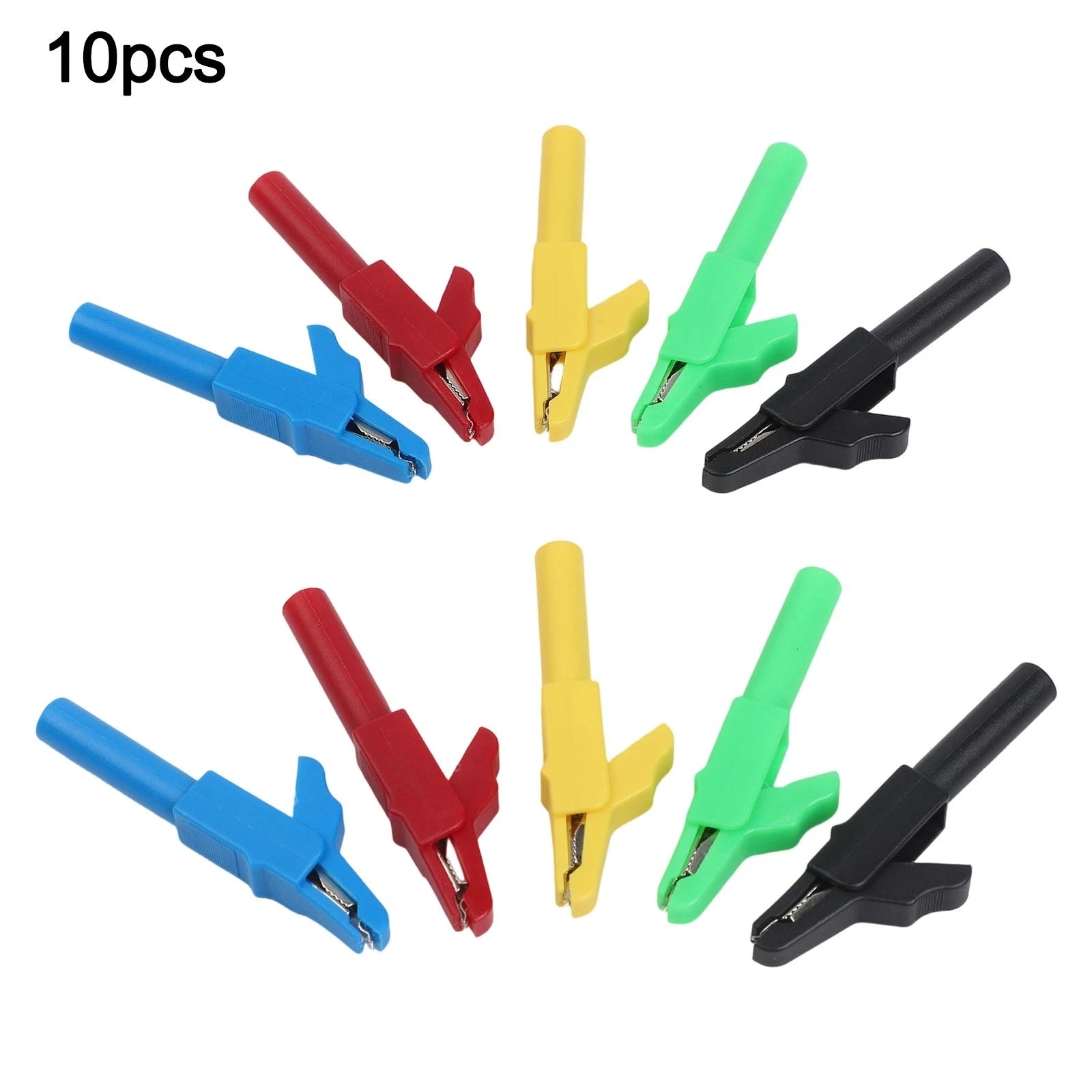 10PC Nickel Plated Copper Crocodile Clips for Improved Power Transmission