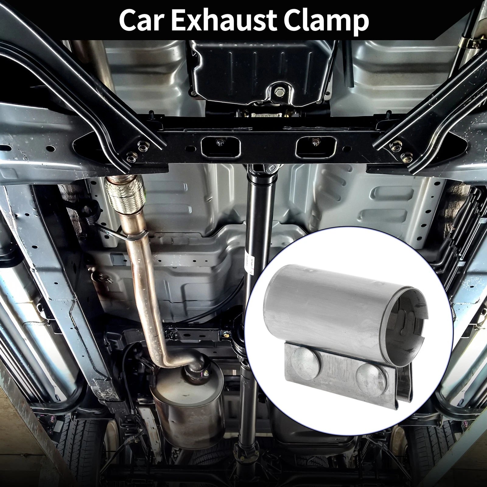 Exhaust Pipe Clamp for Car (1.65" 87mm)