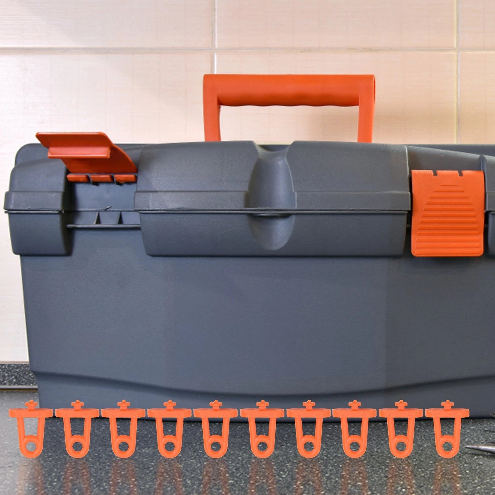 Wall-Mounted Storage Rack for Garage Organizer with 10 Hooks