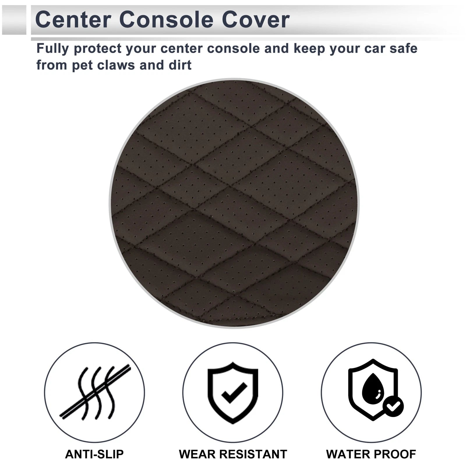 Center Console Cover for BMW 2 Series (2017–2023) Deep Brown 1 Pc
