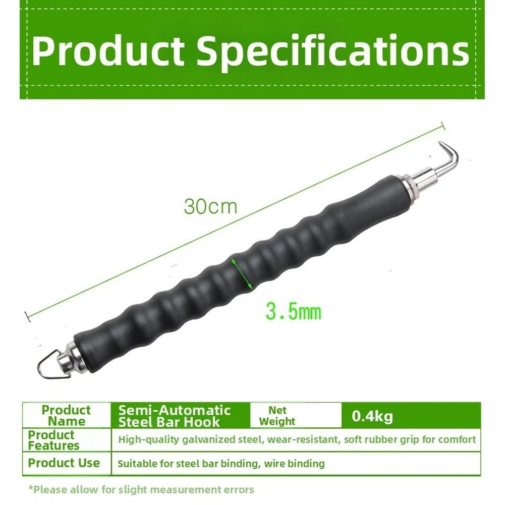 Extendable Steel Bar Hook Tool 30cm for Semi Automatic Use
