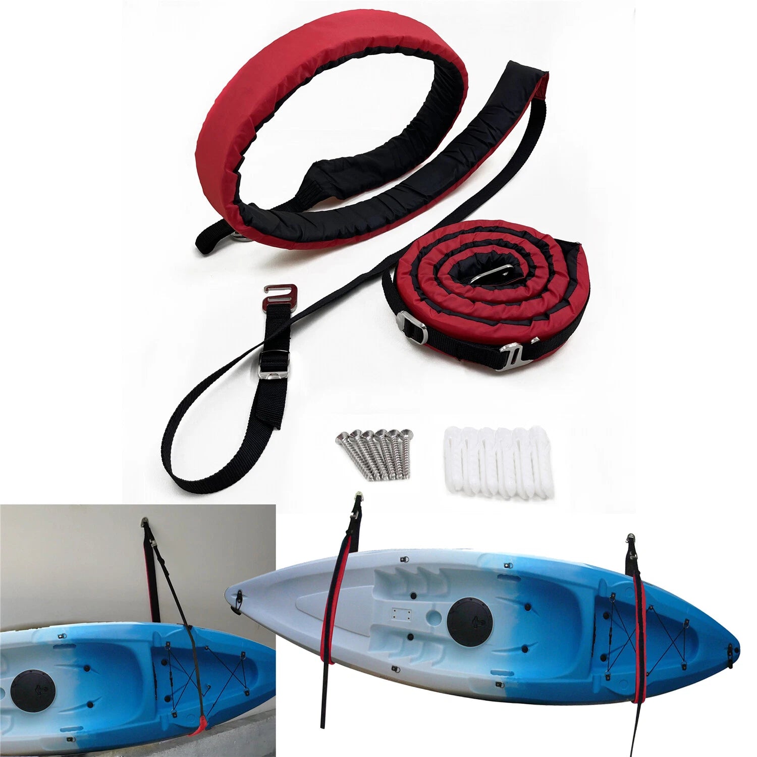 Heavy-Duty Padded Wall Hanger Strap for Surf Kayak Paddleboard