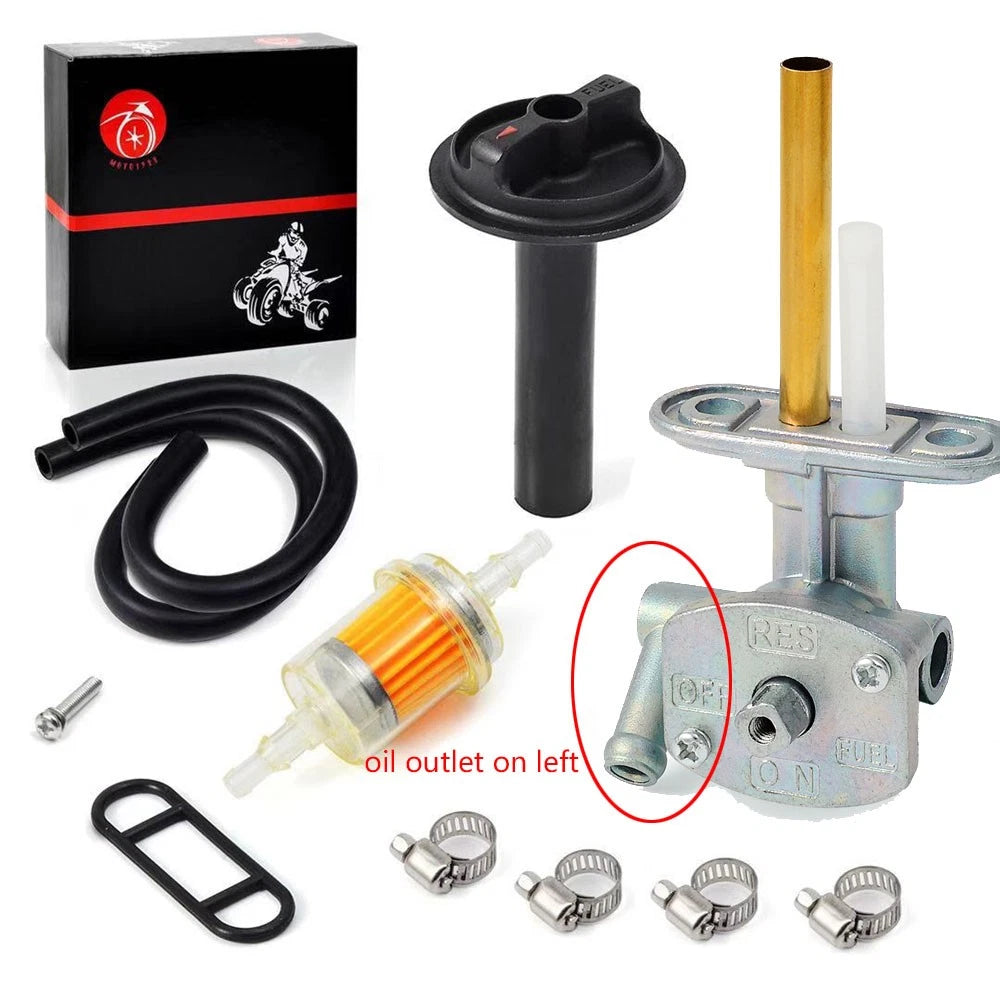 Fuel Valve Petcock Filter Lever Screw for Kawasaki Prairie 400 (1999–2002)