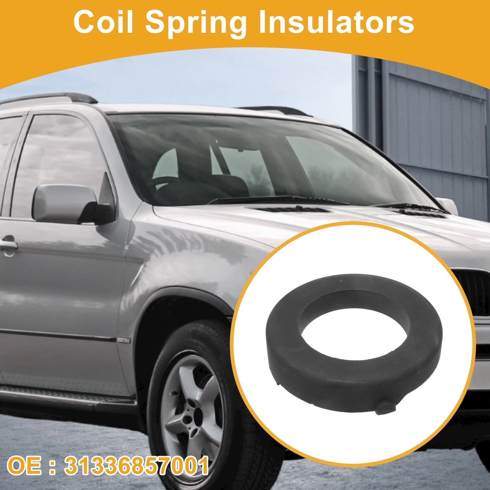 Upper Coil Spring Insulator for BMW X5 2007–2018 Rubber 1 Pc
