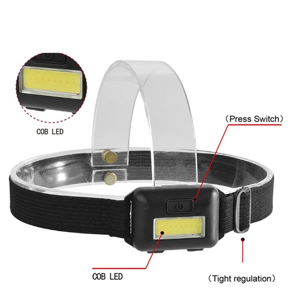 Headlight Headlamp Assembly for - COB, 3 Light Modes