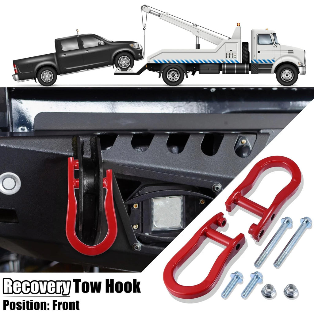 Front Recovery Tow Hook Kit Replacement for Chevy Silverado 1500 07-18
