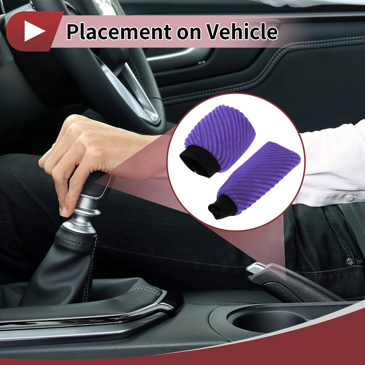 Gear Knob Protector Cover for Universal Cars (Purple)