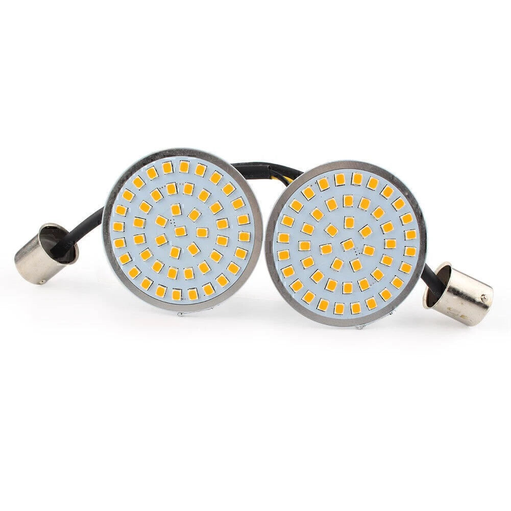2" Amber LED Turn Signal Inserts for Harley Davidson