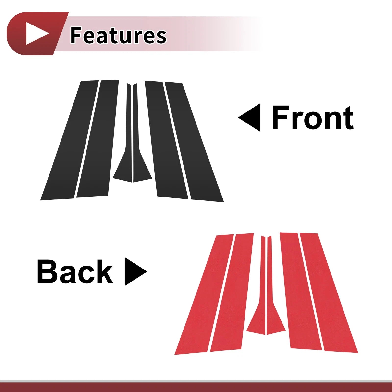 Door Pillar Window Trim Front Rear Left Right for Volkswagen Jetta (2006–2010)
