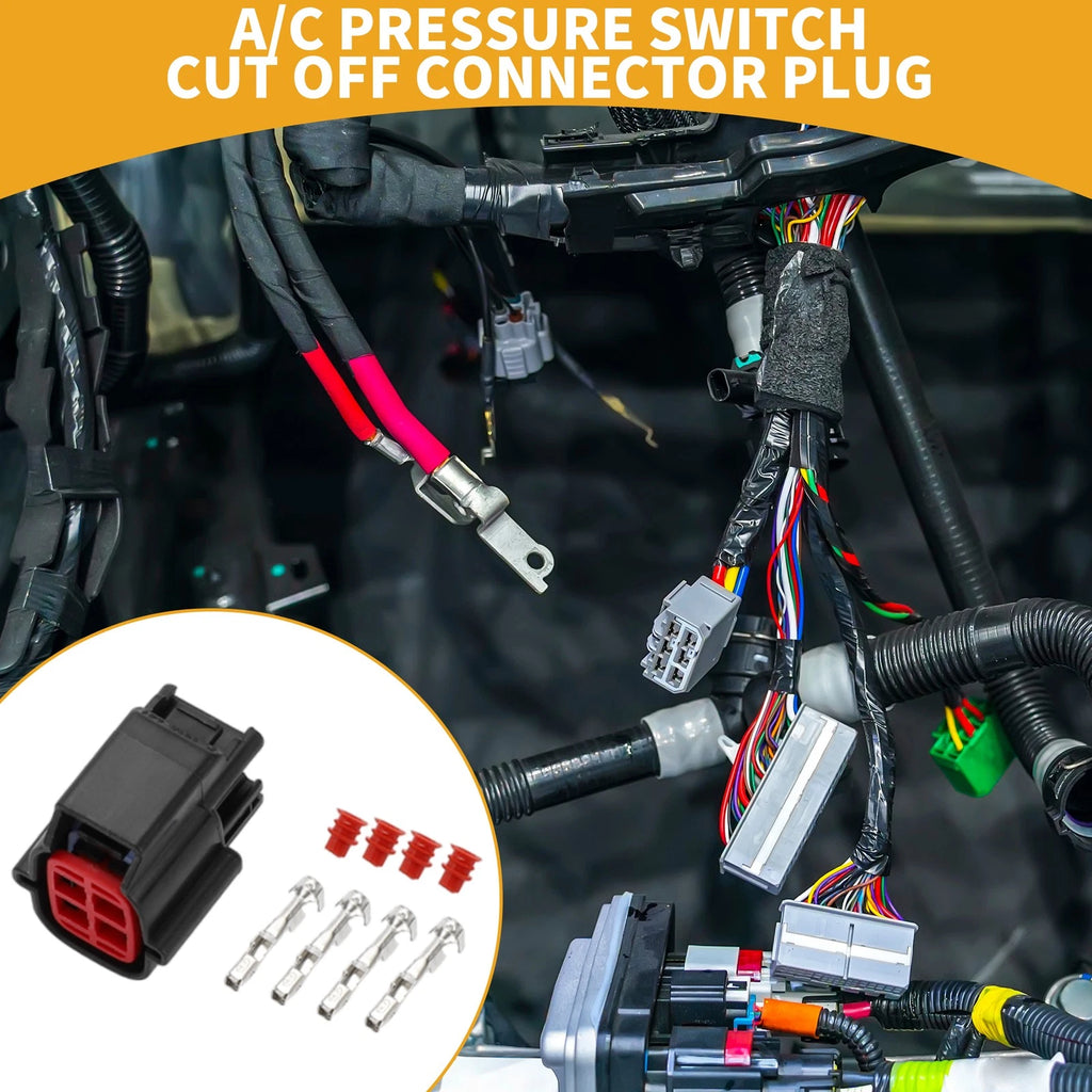 A/C Pressure Switch Connector Plug 4 Pin Replacement for Ford (2011–2019)