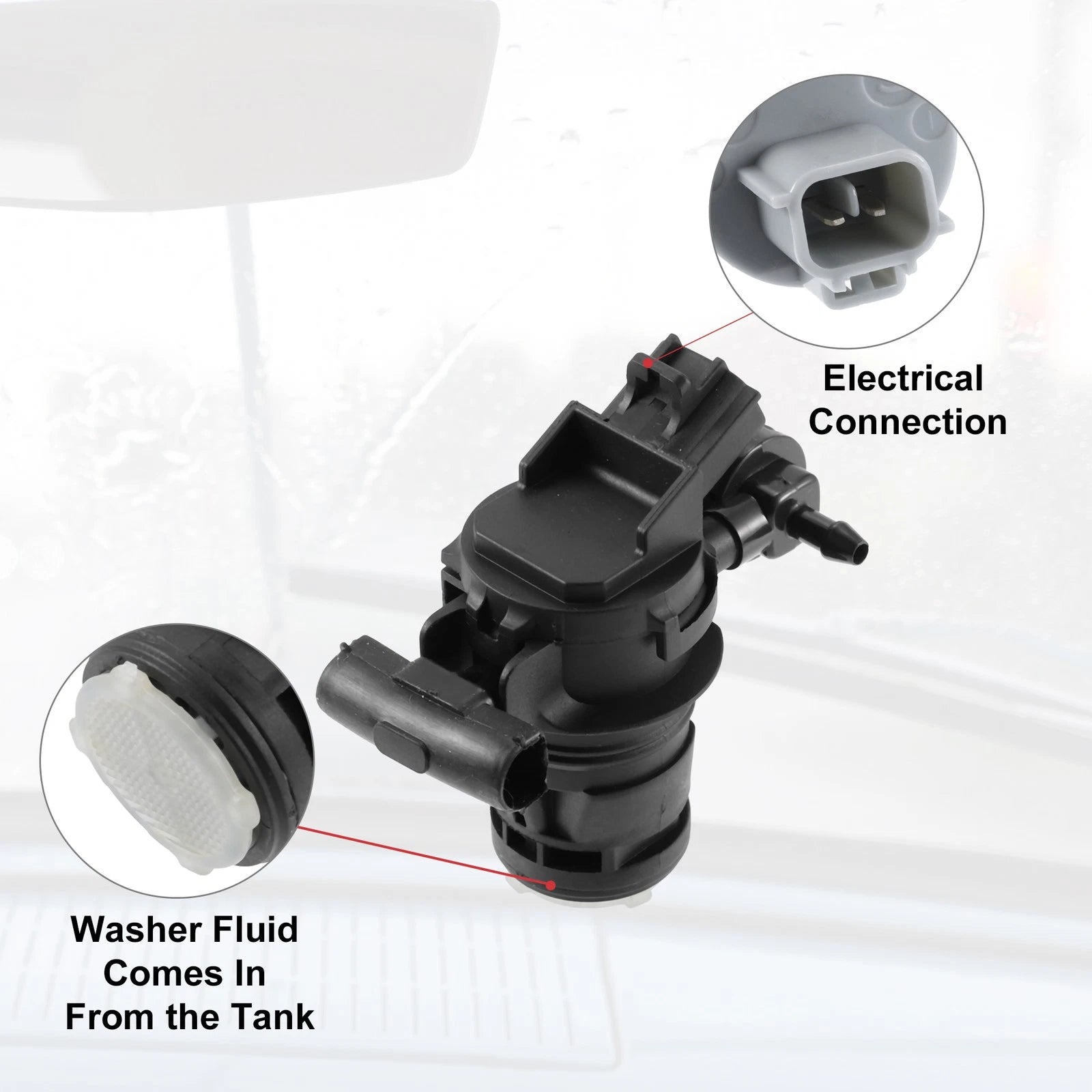 Windshield Washer Pump Replacement for Toyota Highlander (2014–2016)