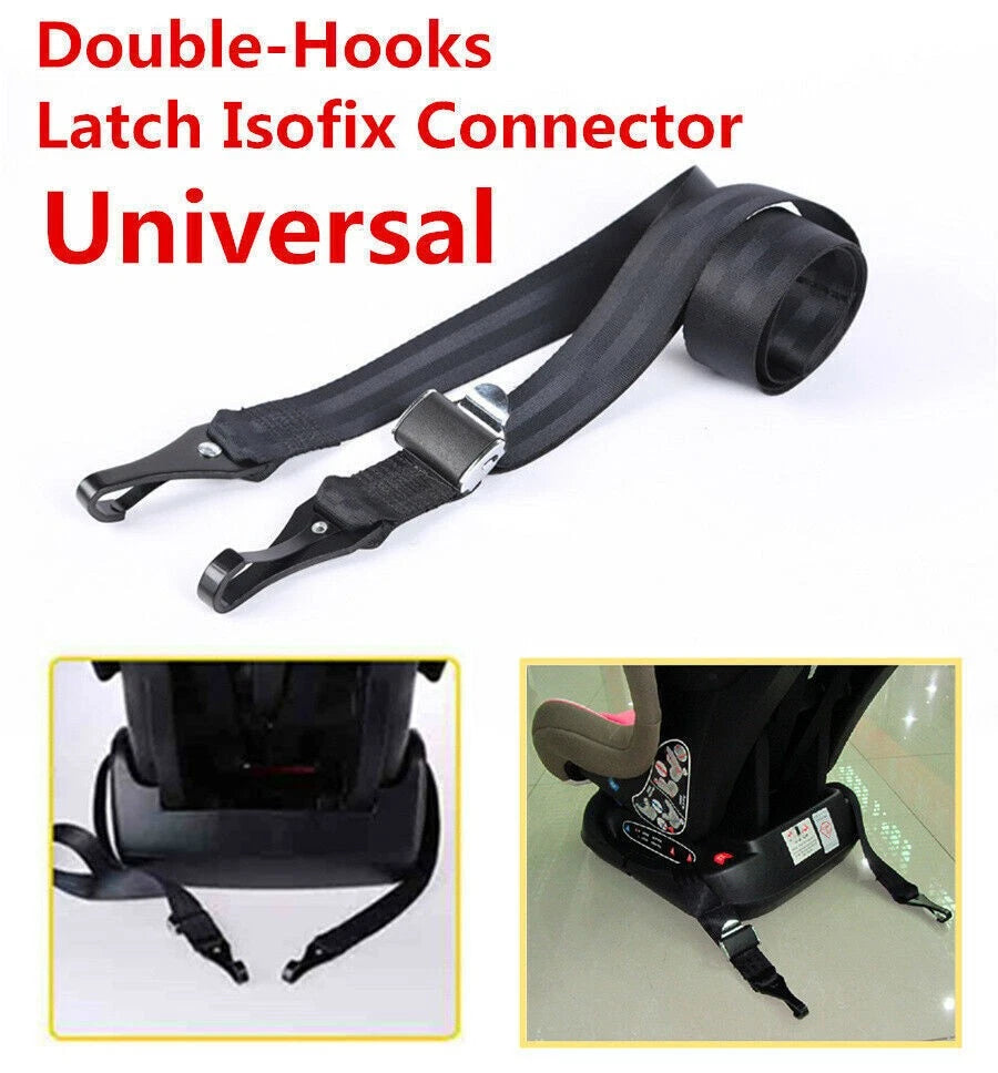 Dual Hooks Isofix Seat Latch Belt Strap for Baby Child Safety Seat