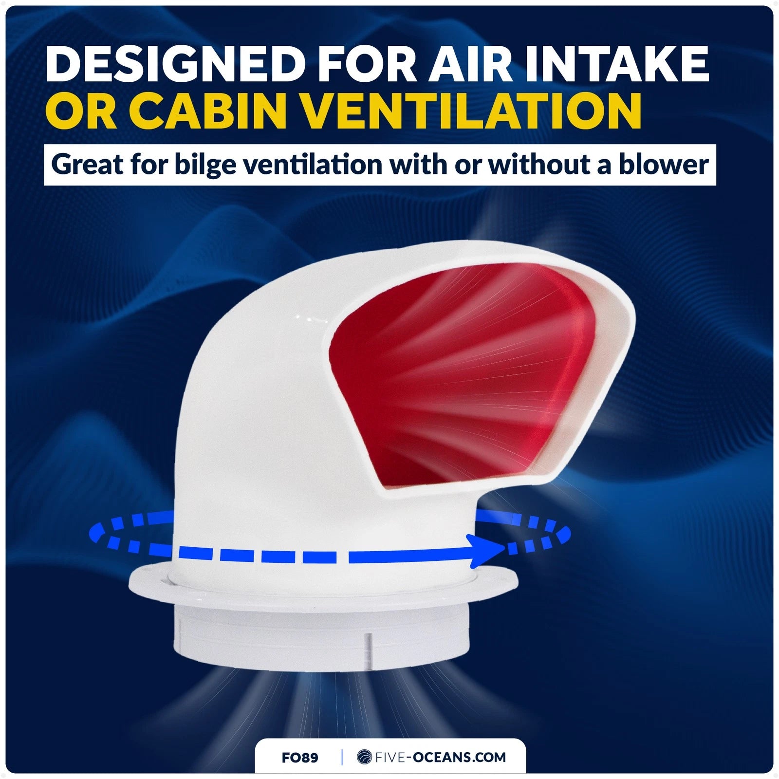 3-Inch Cowl Vent with Snap-On Deck Plate for
