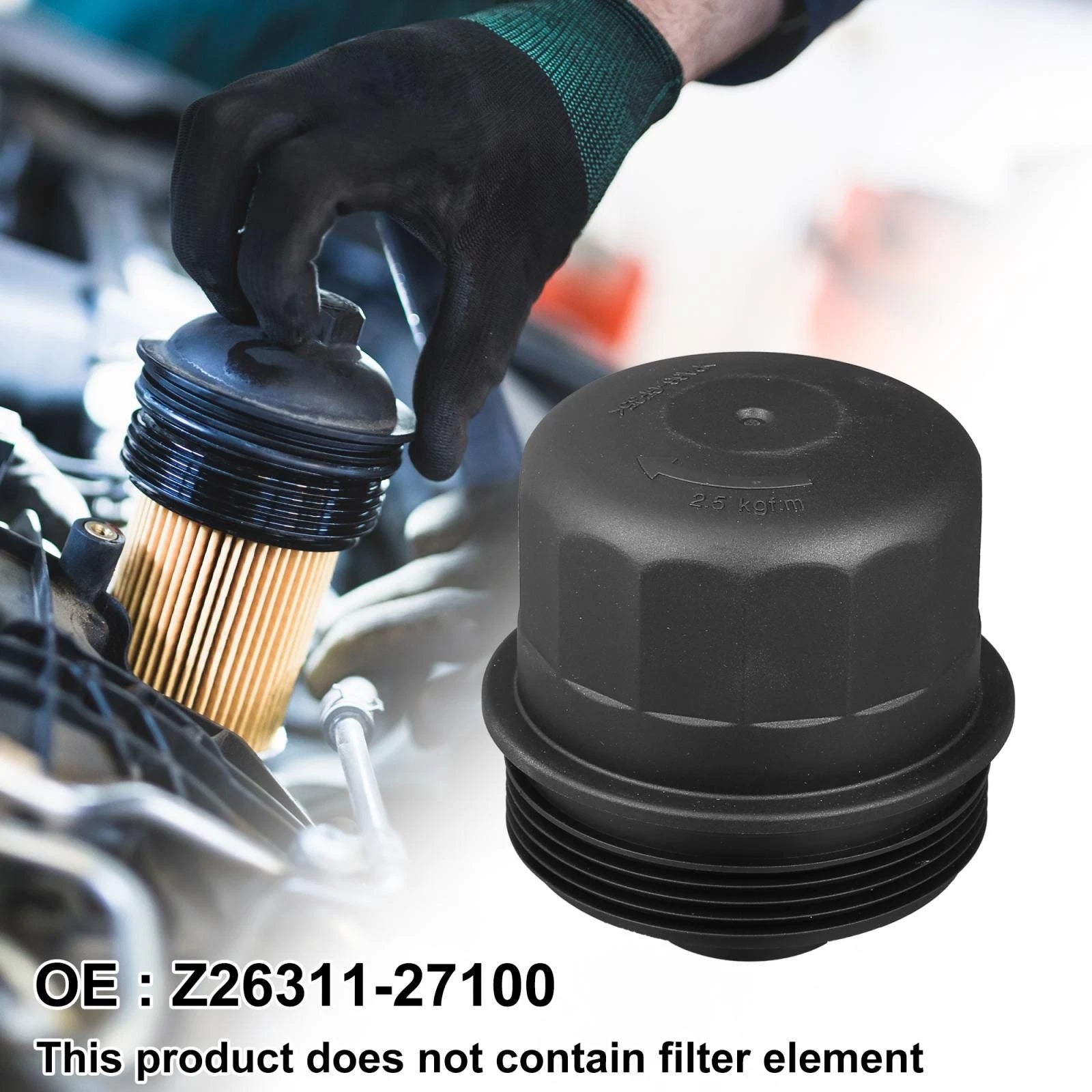 Engine Oil Filter Housing Cap Cover Replacement for Hyundai Accent (2002–2005)