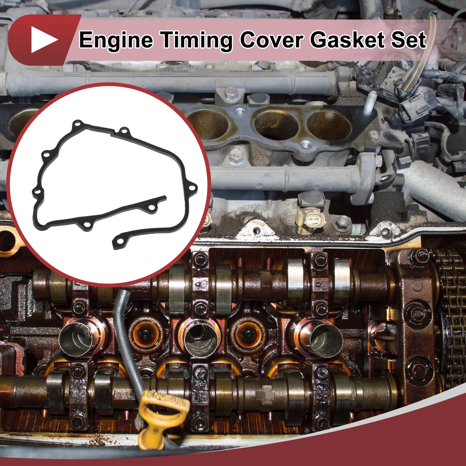 Engine Timing Cover Gasket Set Replacement for Subaru 2.2L 2.5L (2014–2019)