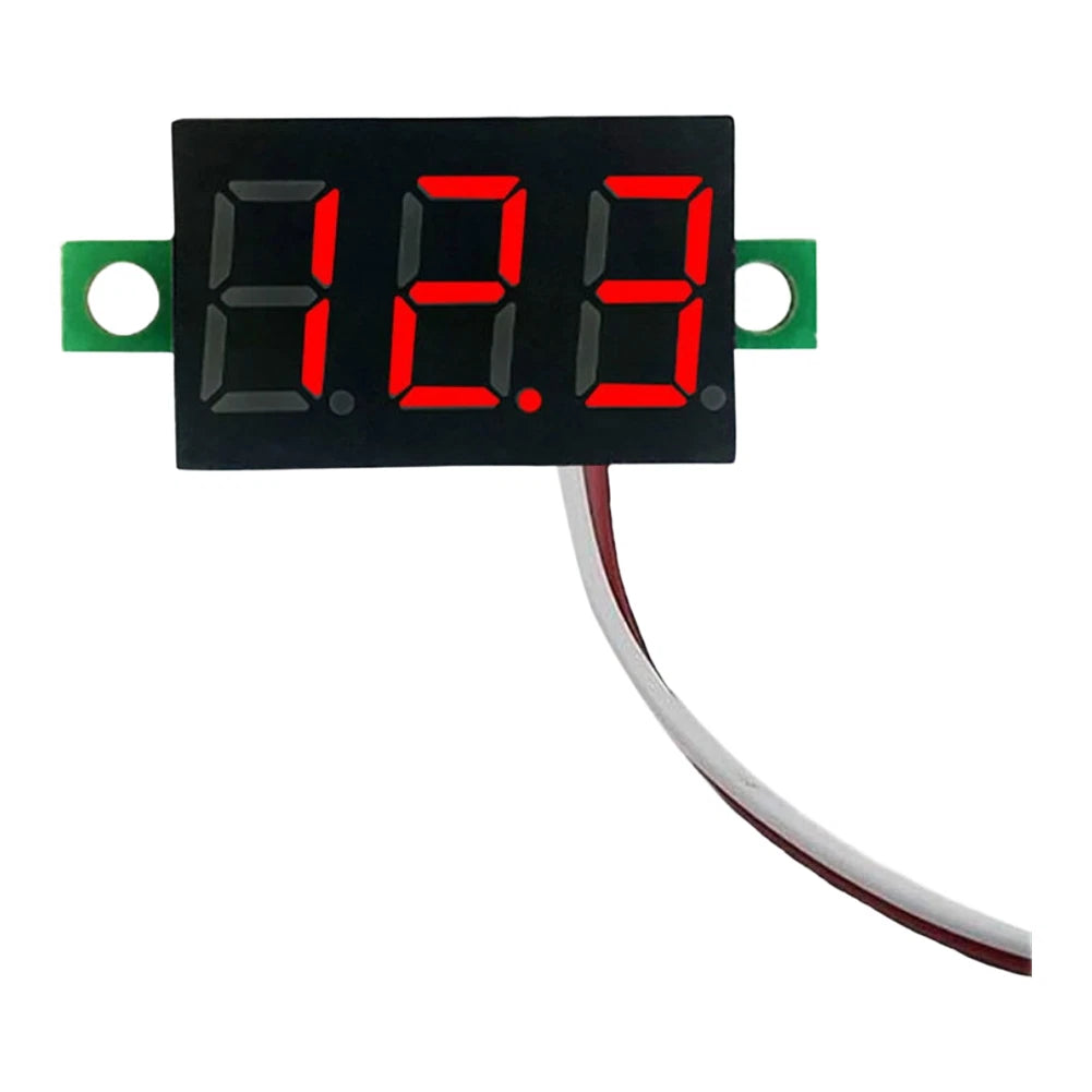 LED Voltmeter 0.28 Inch for DC 5-30V Circuits (High Accuracy 3%)
