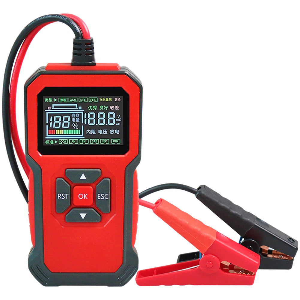 Smart Battery Tester for 12V/24V Vehicles (Garage Use, Roadside Diagnostics)