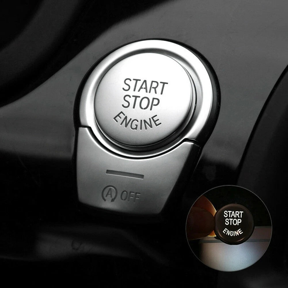 2X Chrome Engine Stop Push Switch Button Cover for BMW 5-Series F10/F07