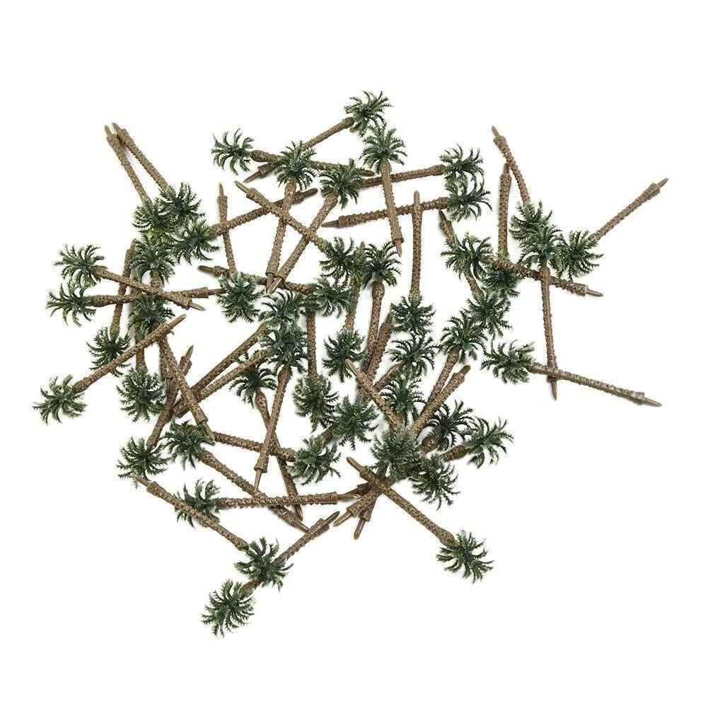 50pcs Coconut Palm Trees for Diorama Park Landscape Decoration